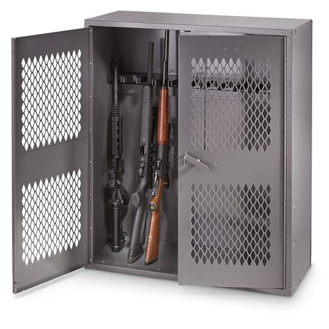 steel rifle cabinet|long gun storage cabinet.